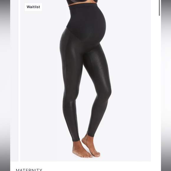 Spanx Mama Faux Leather Leggings - Picture 1 of 9